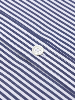 Davin Navy Striped Shirt