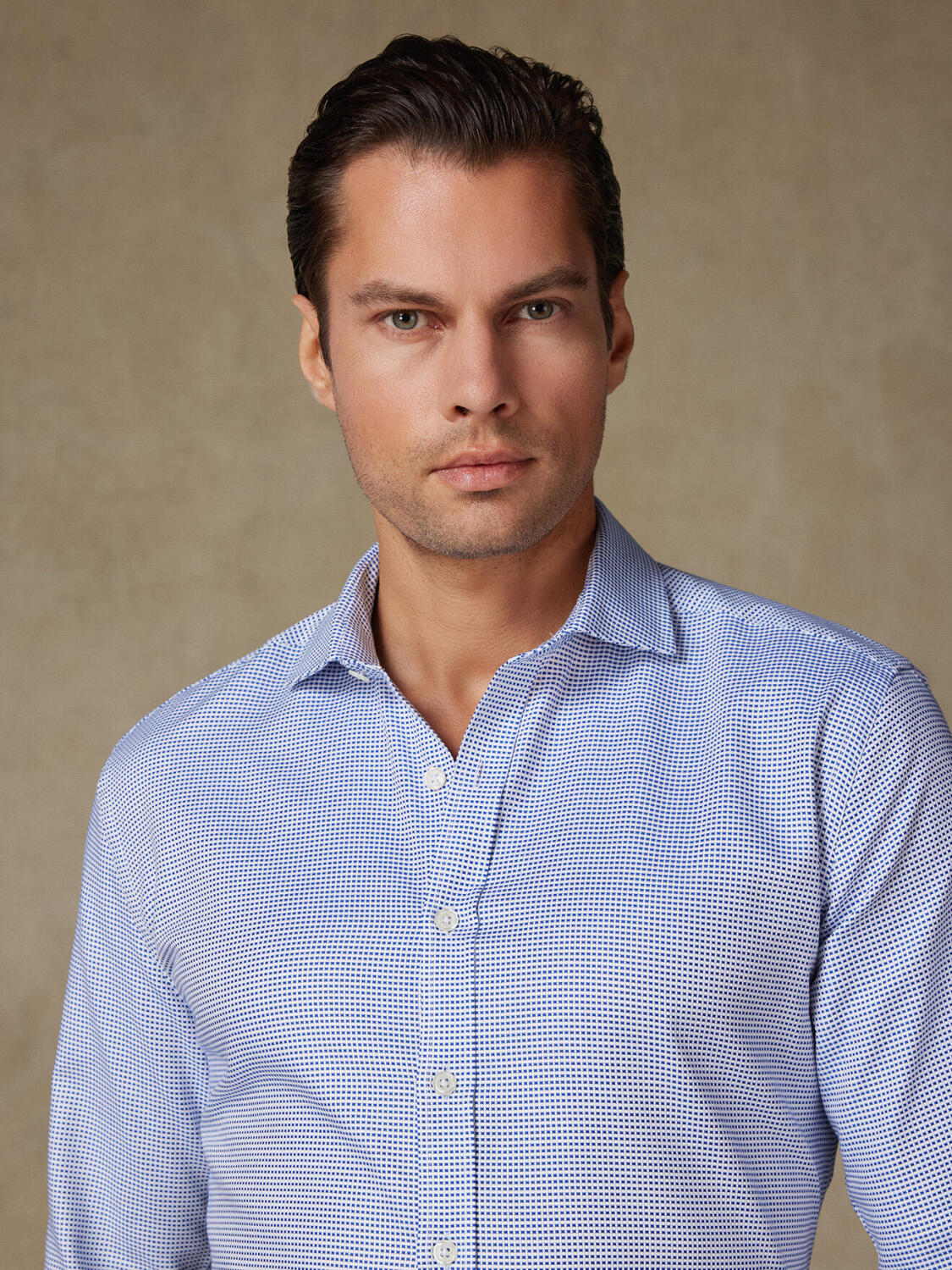 Camicia Earle a quadri blu scuro