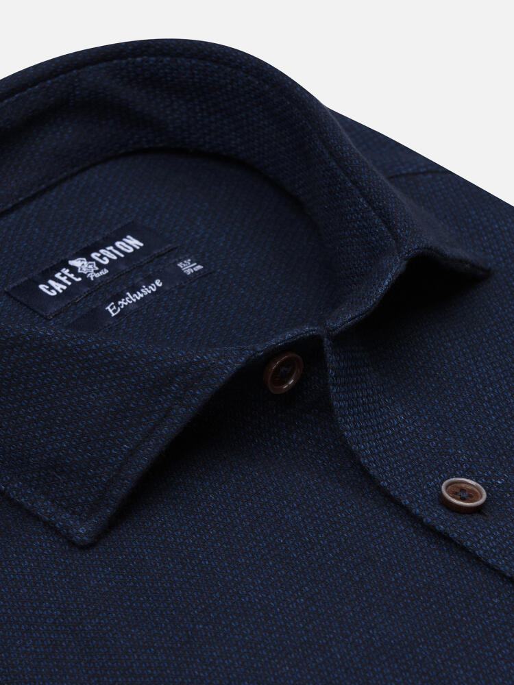 Chemise Eli en oxford indigo