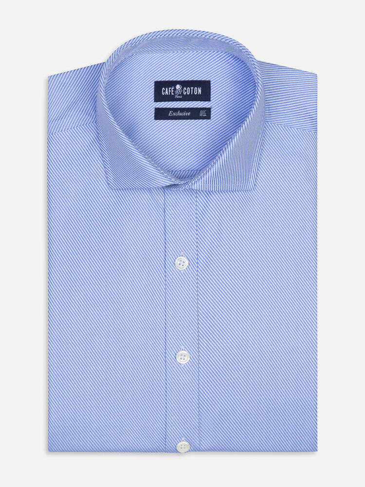 Camisa Ellis en twill cielo