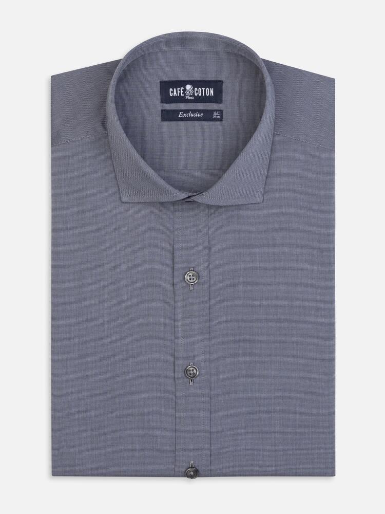 Chemise en fil à fil grise