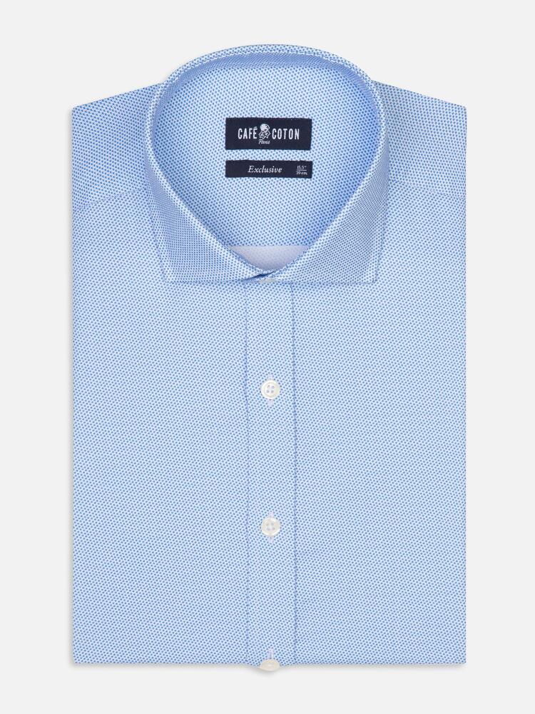 Finn shirt with sky blue print pattern