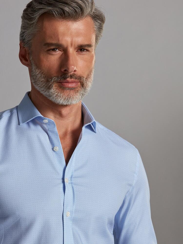 Finn shirt with sky blue print pattern