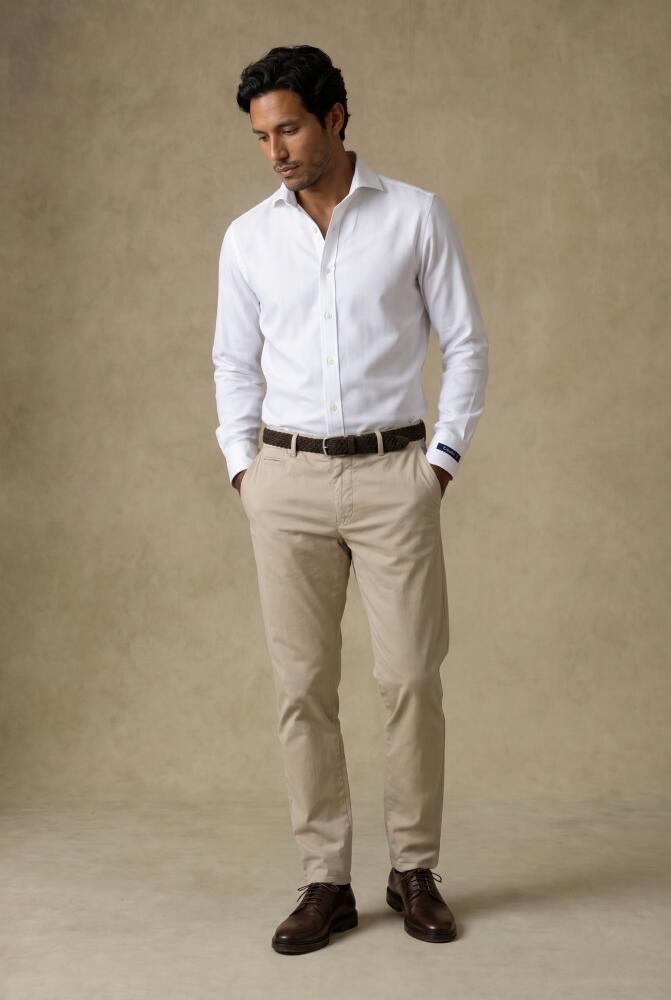 Camicia Flynn in twill bianca