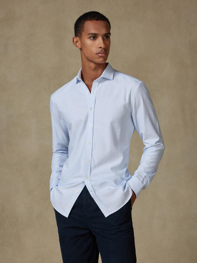 Grab sky brushed oxford shirt