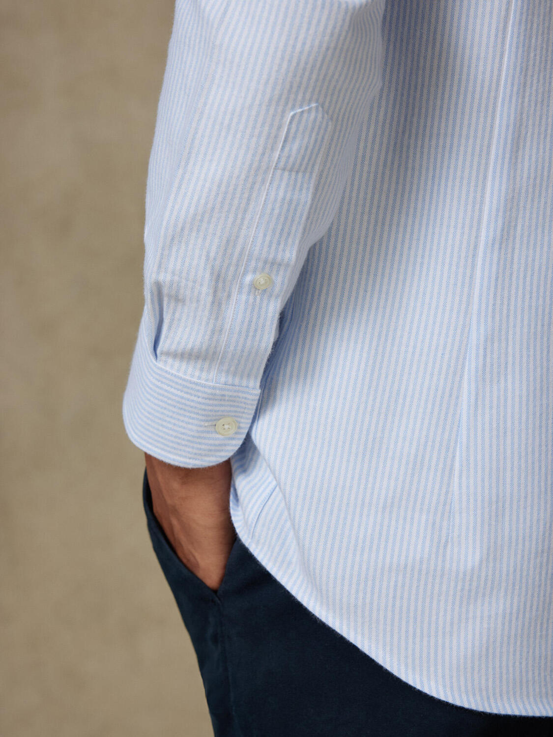 Grab sky brushed oxford shirt