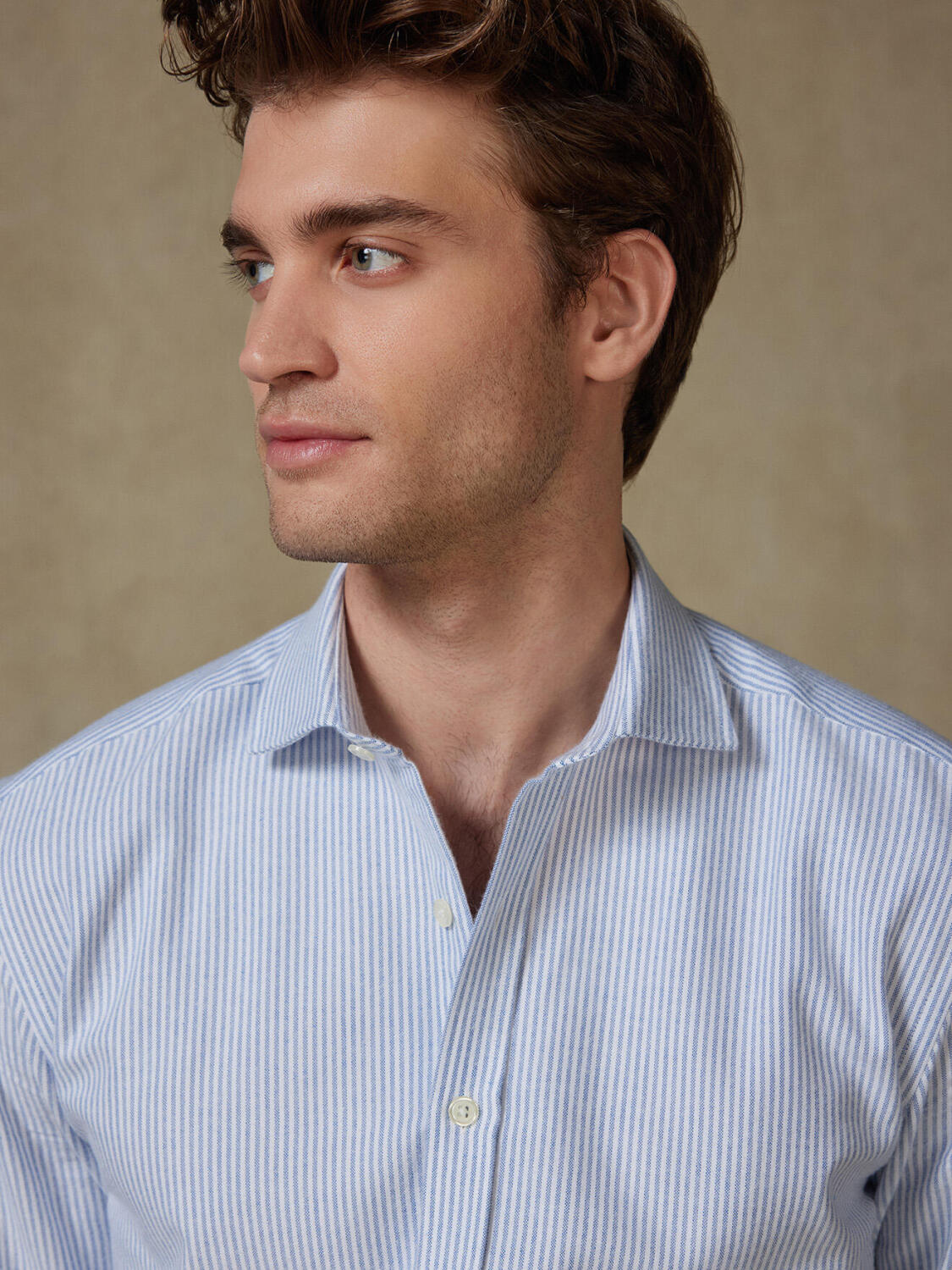 Camicia Grab in oxford spazzolato blu