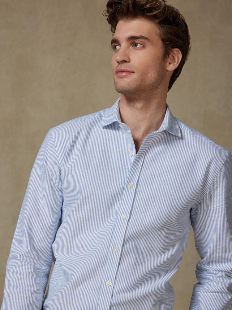 Camicia Grab in oxford spazzolato blu