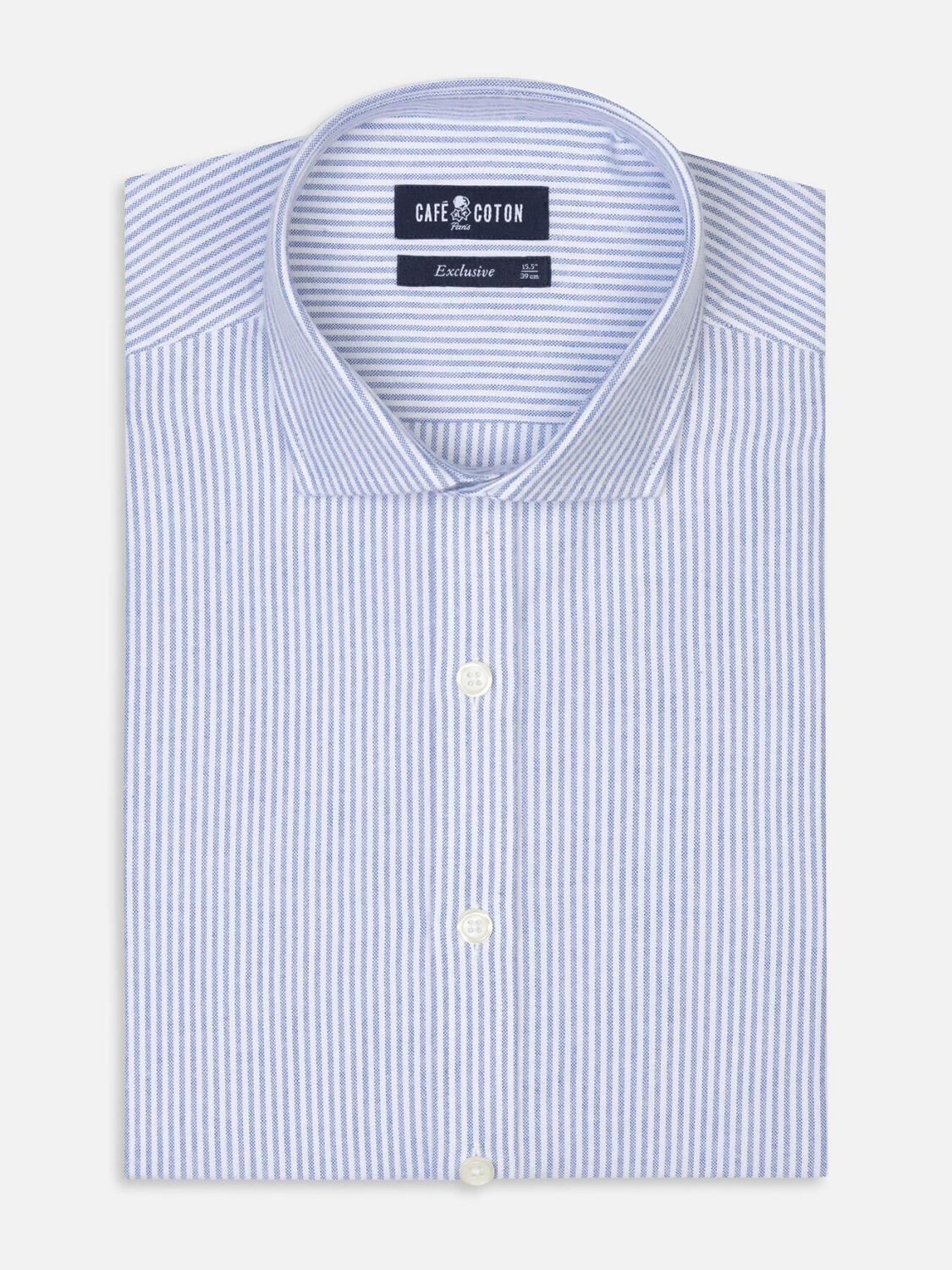 Camicia Grab in oxford spazzolato blu