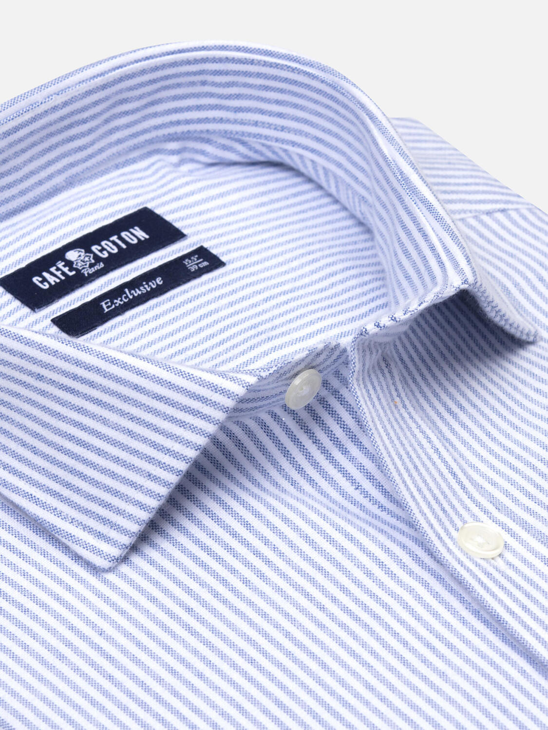 Camicia Grab in oxford spazzolato blu