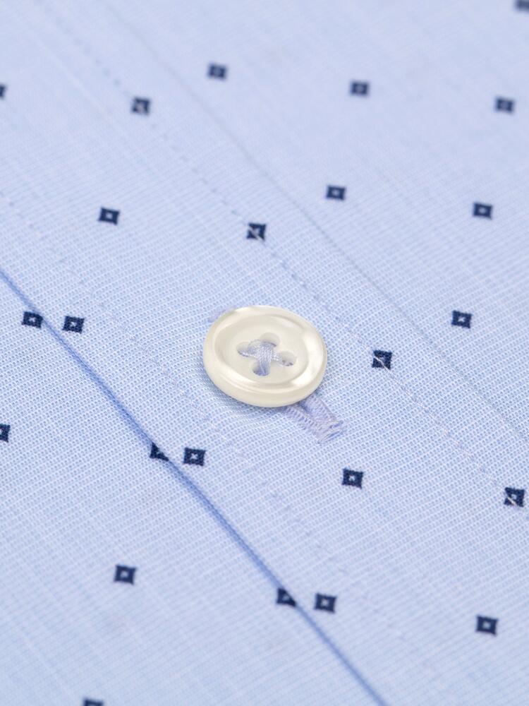 Grady sky blue shirt with printed pattern