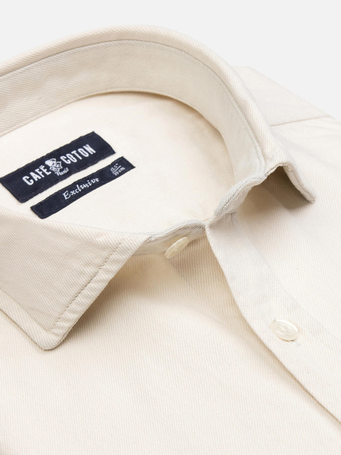 Gustav overhemd in ecru denim