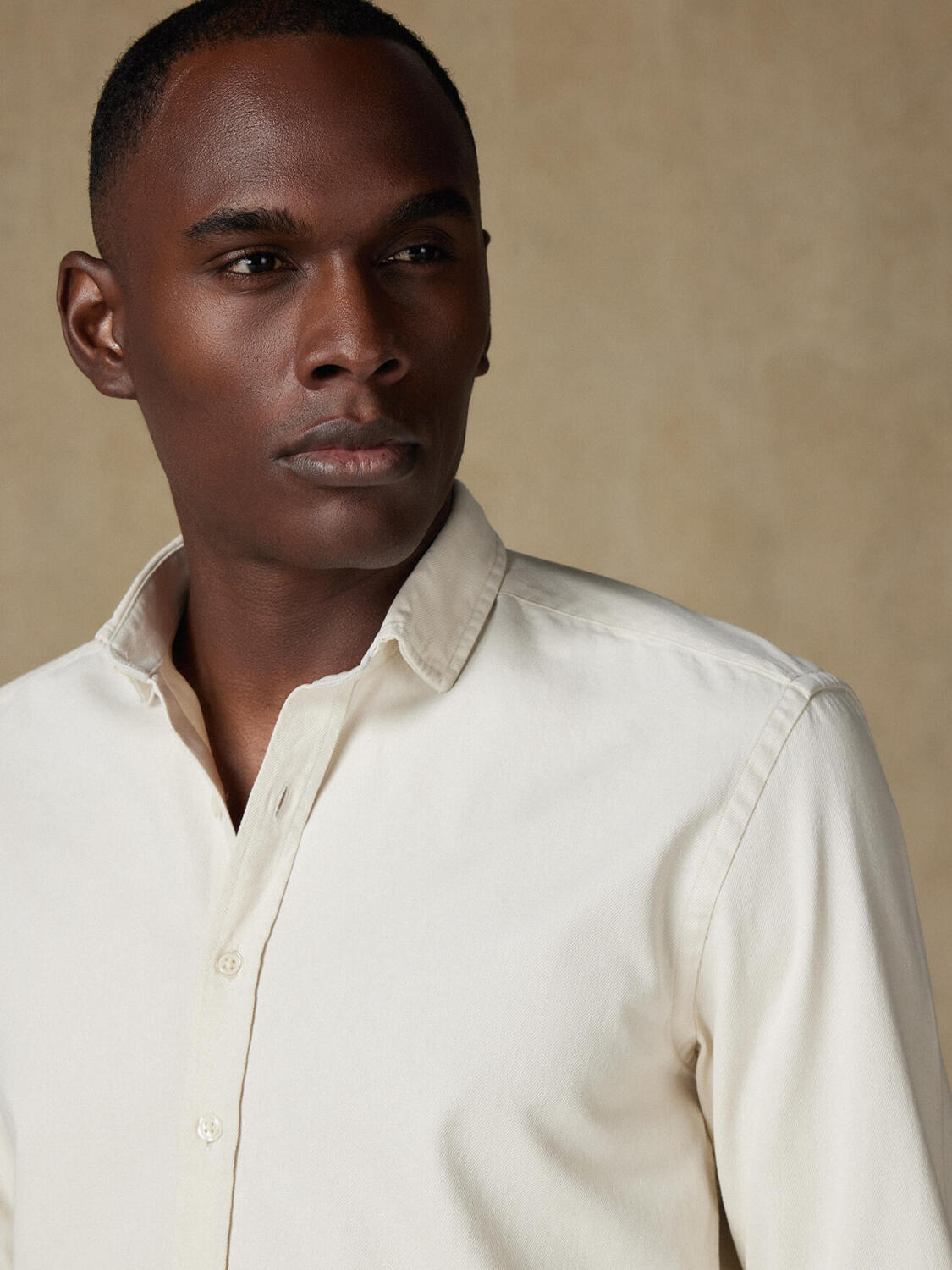 Gustav overhemd in ecru denim