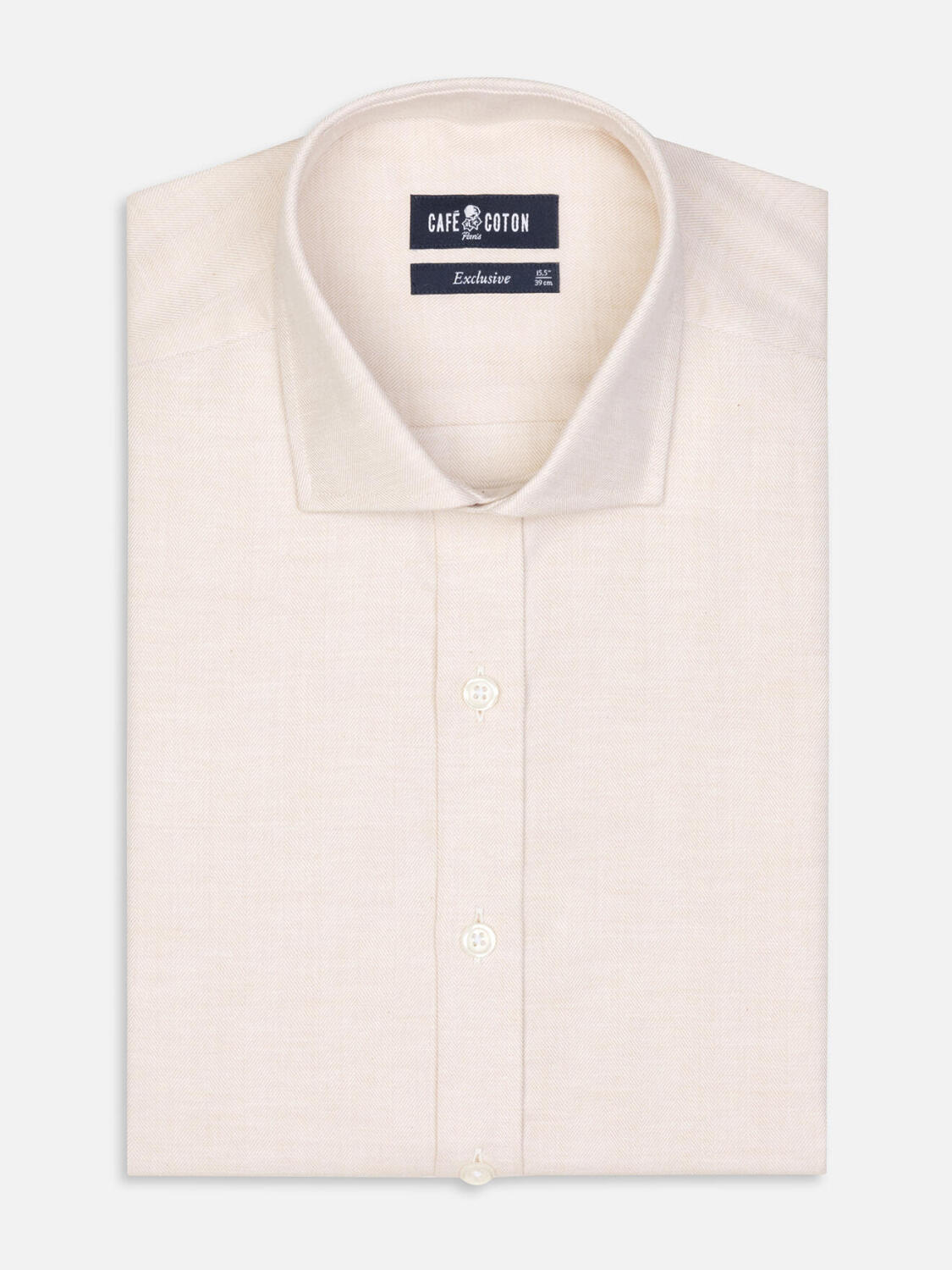 Chemise Hall en flanelle sable