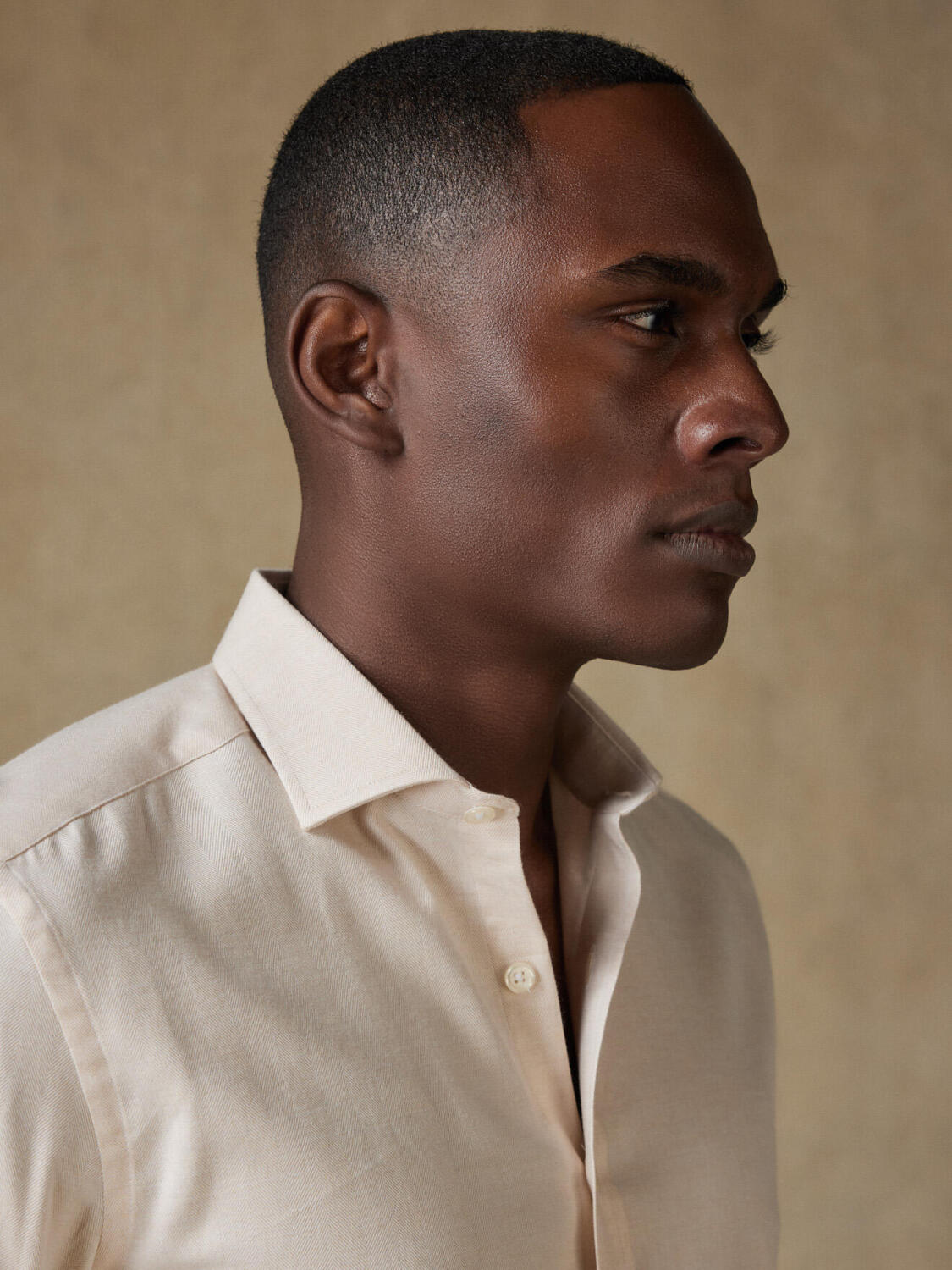 Chemise Hall en flanelle sable