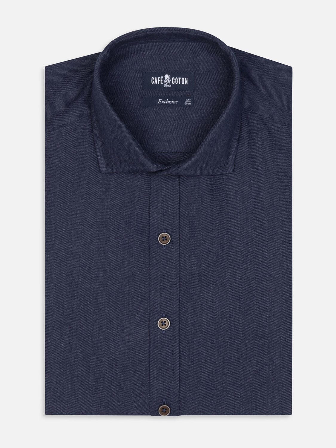 Hall camicia di flanella blu
