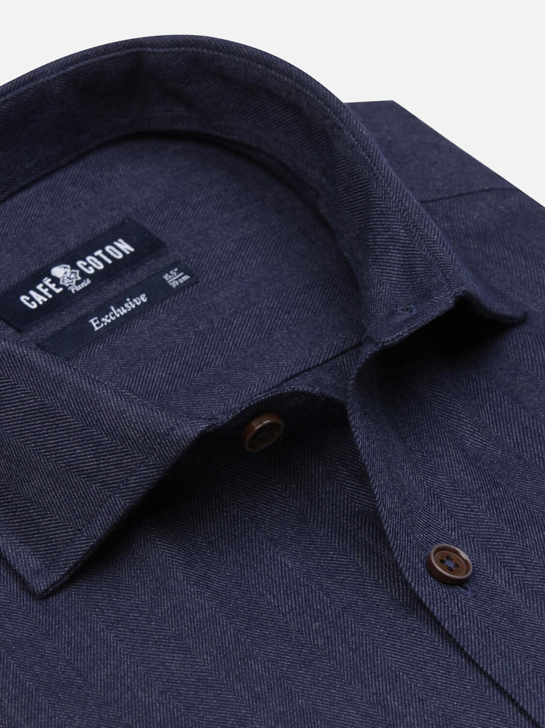 Hall camicia di flanella blu