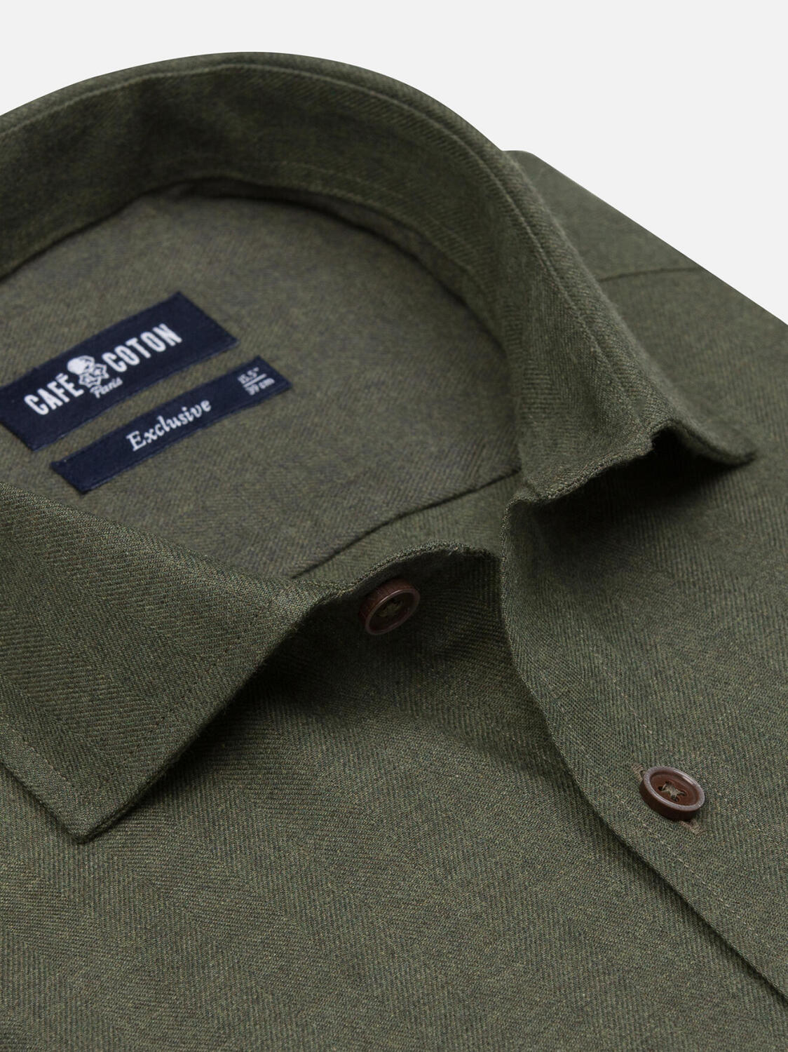 Chemise Hall en flanelle kaki