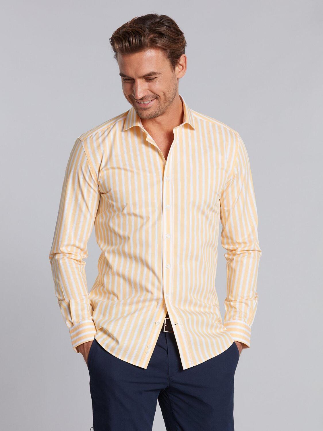 Chemise Harvey &agrave; rayures jaunes