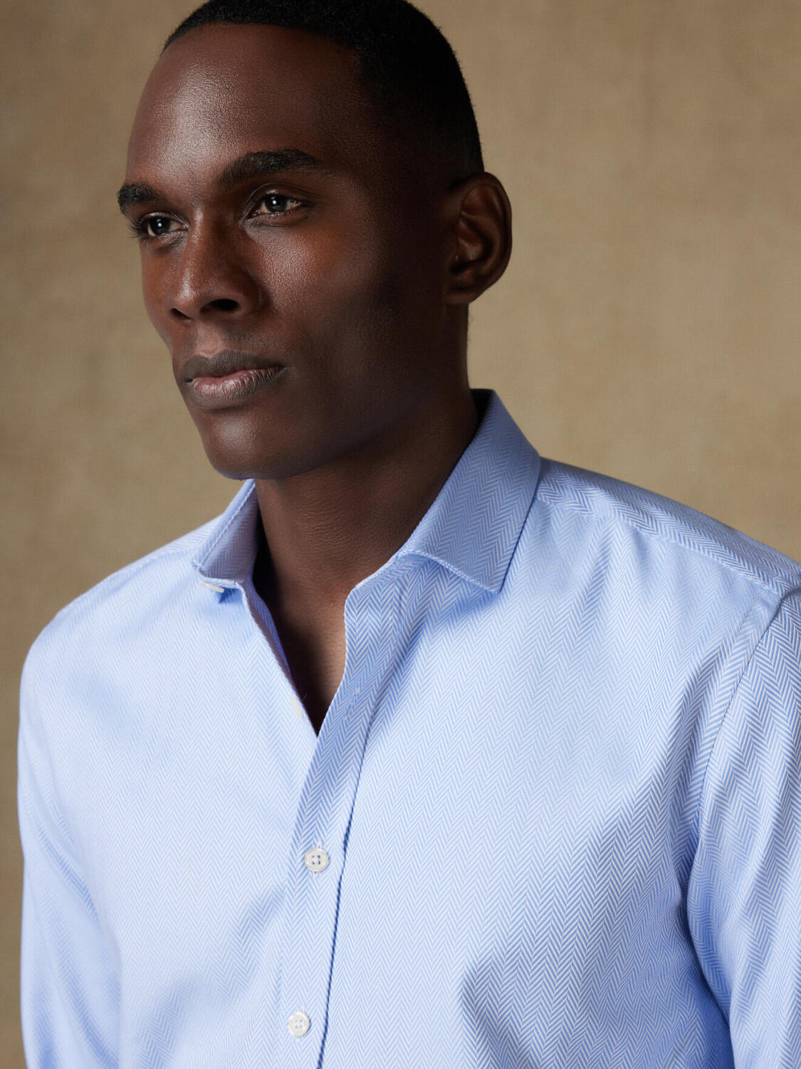 Chemise en Chevron ciel