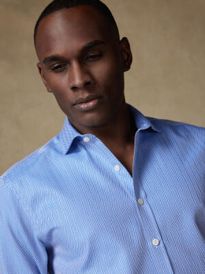 Camisa Howson de espiga azul