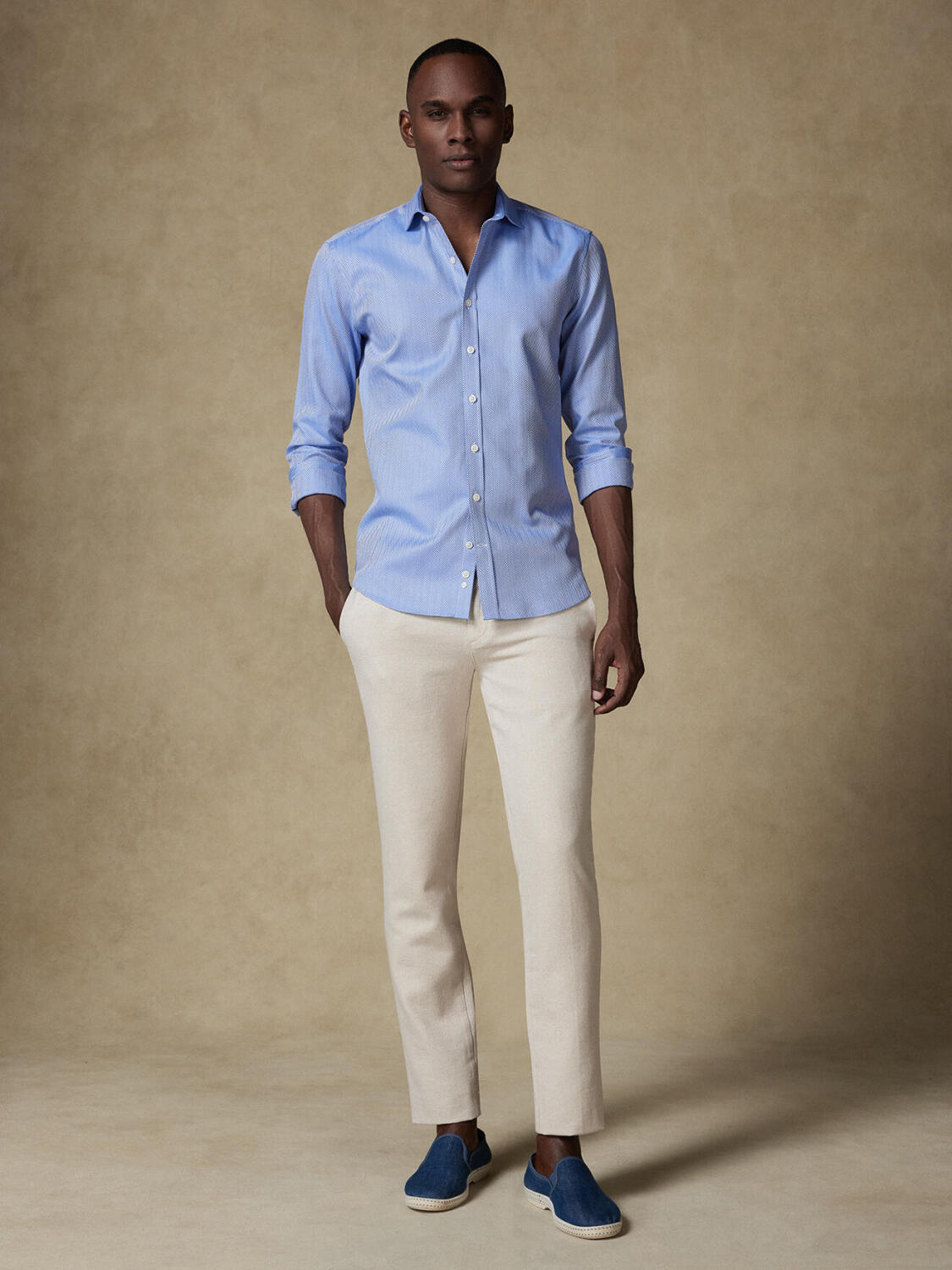 Howson Hemd in blau Fischgrät