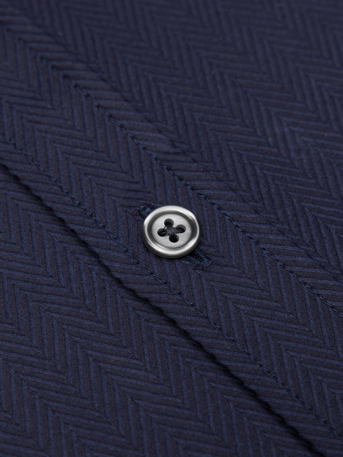 Navy Herringbone Shirt
