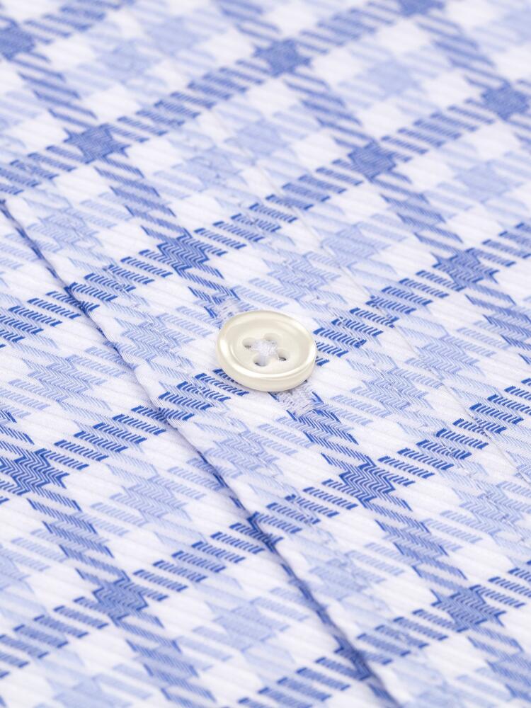 Chemise Ian à carreaux ciel et bleus