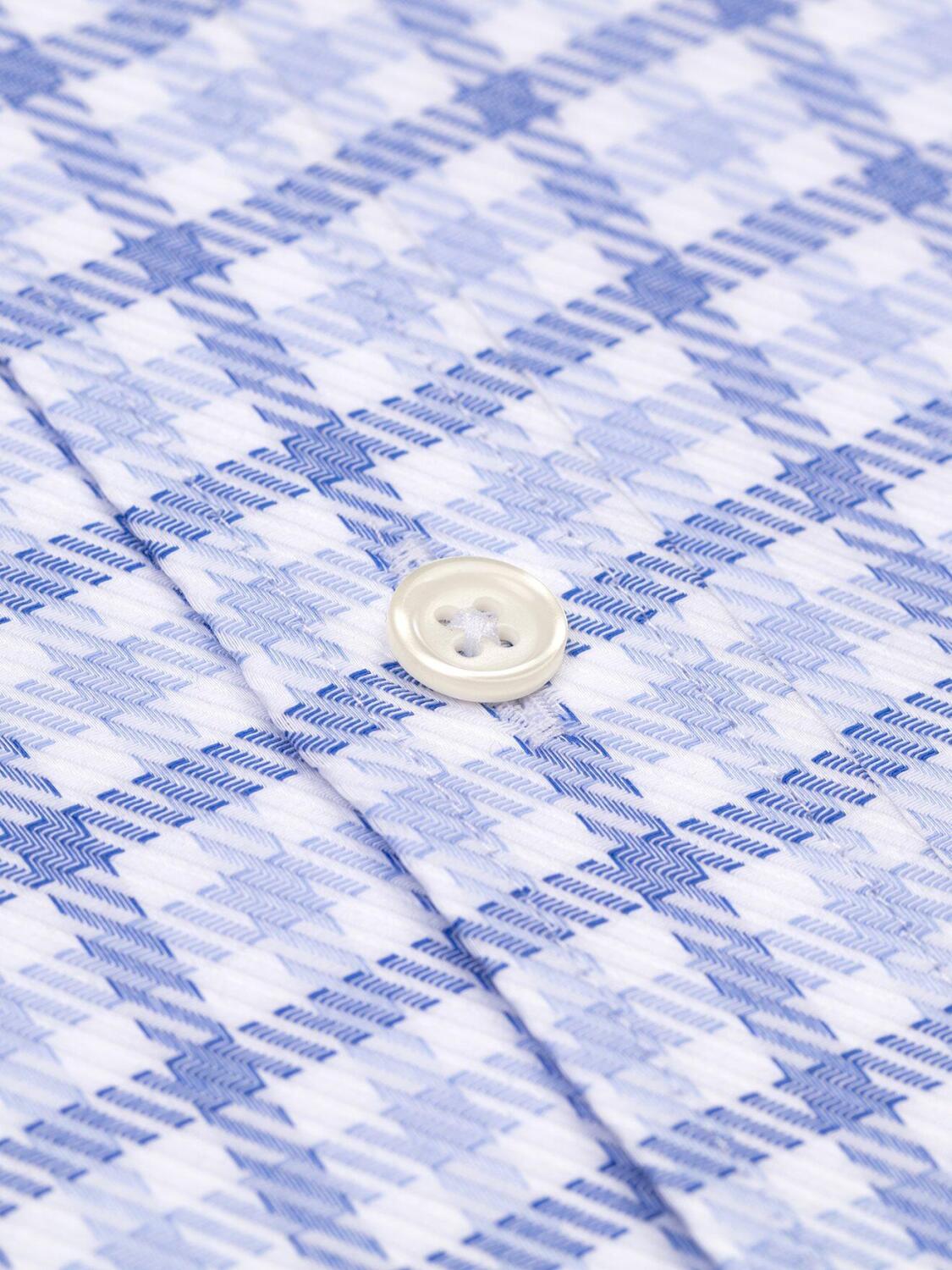 Ian sky blue and blue checked shirt