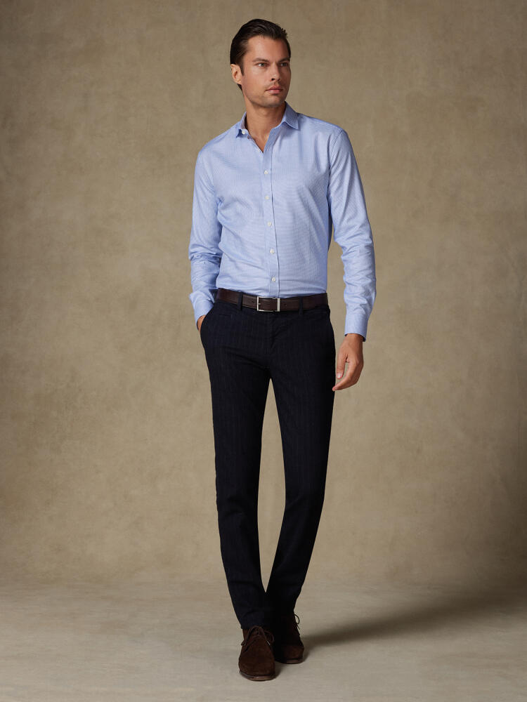 Camicia Jared in twill blu