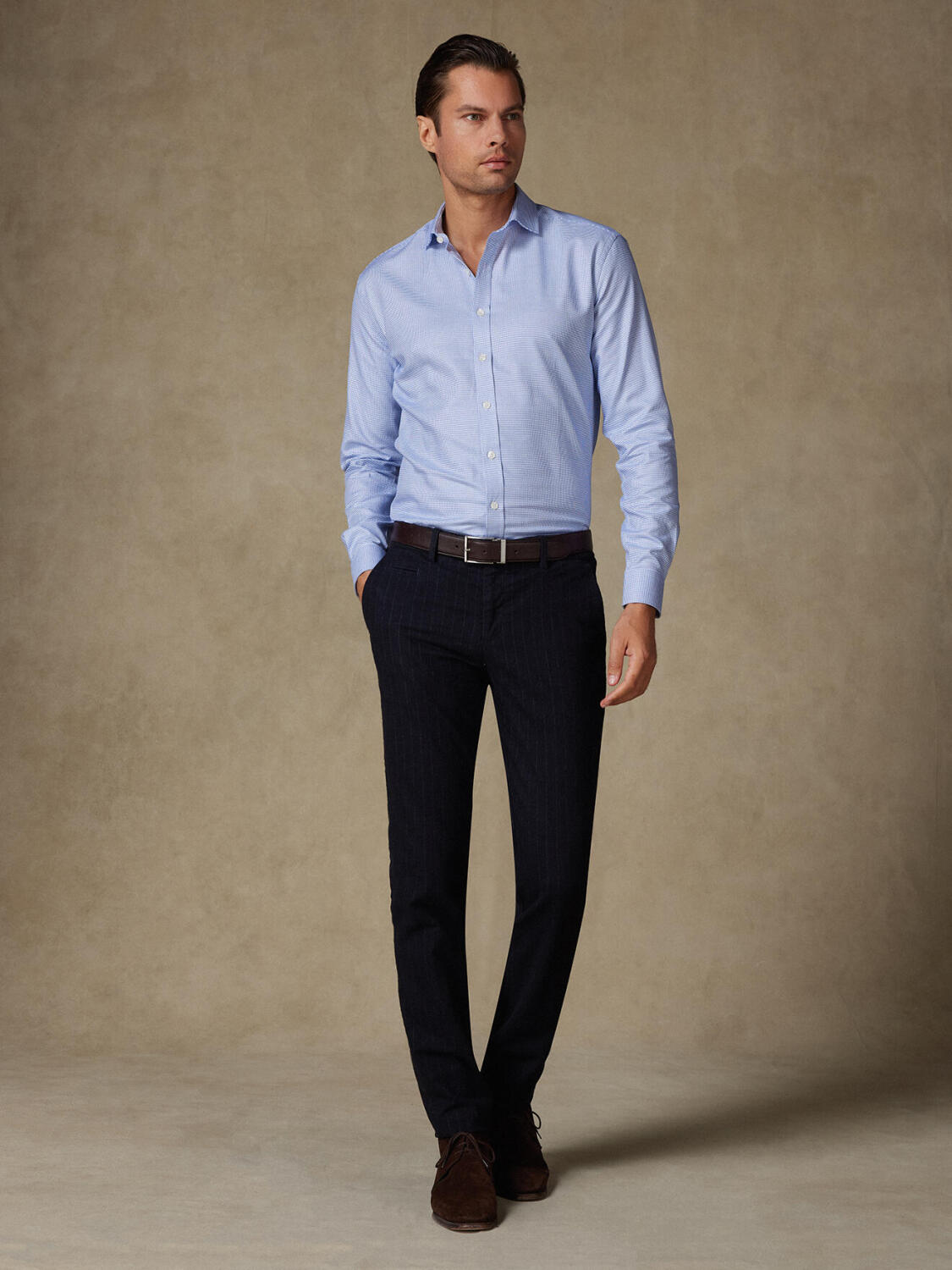 Chemise Jared en twill bleu