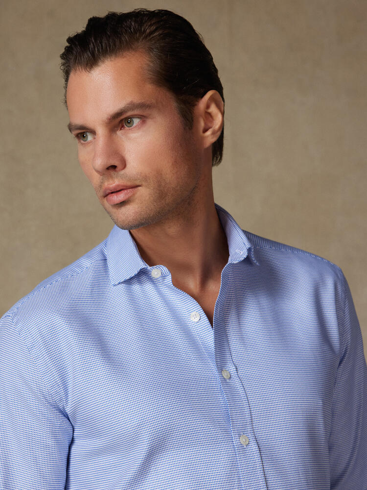 Camicia Jared in twill blu