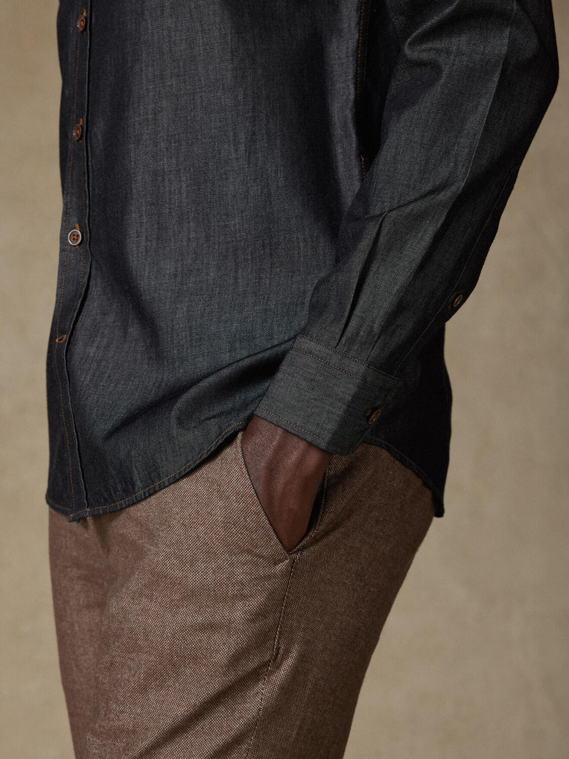 Joey Carbon Denim Hemd