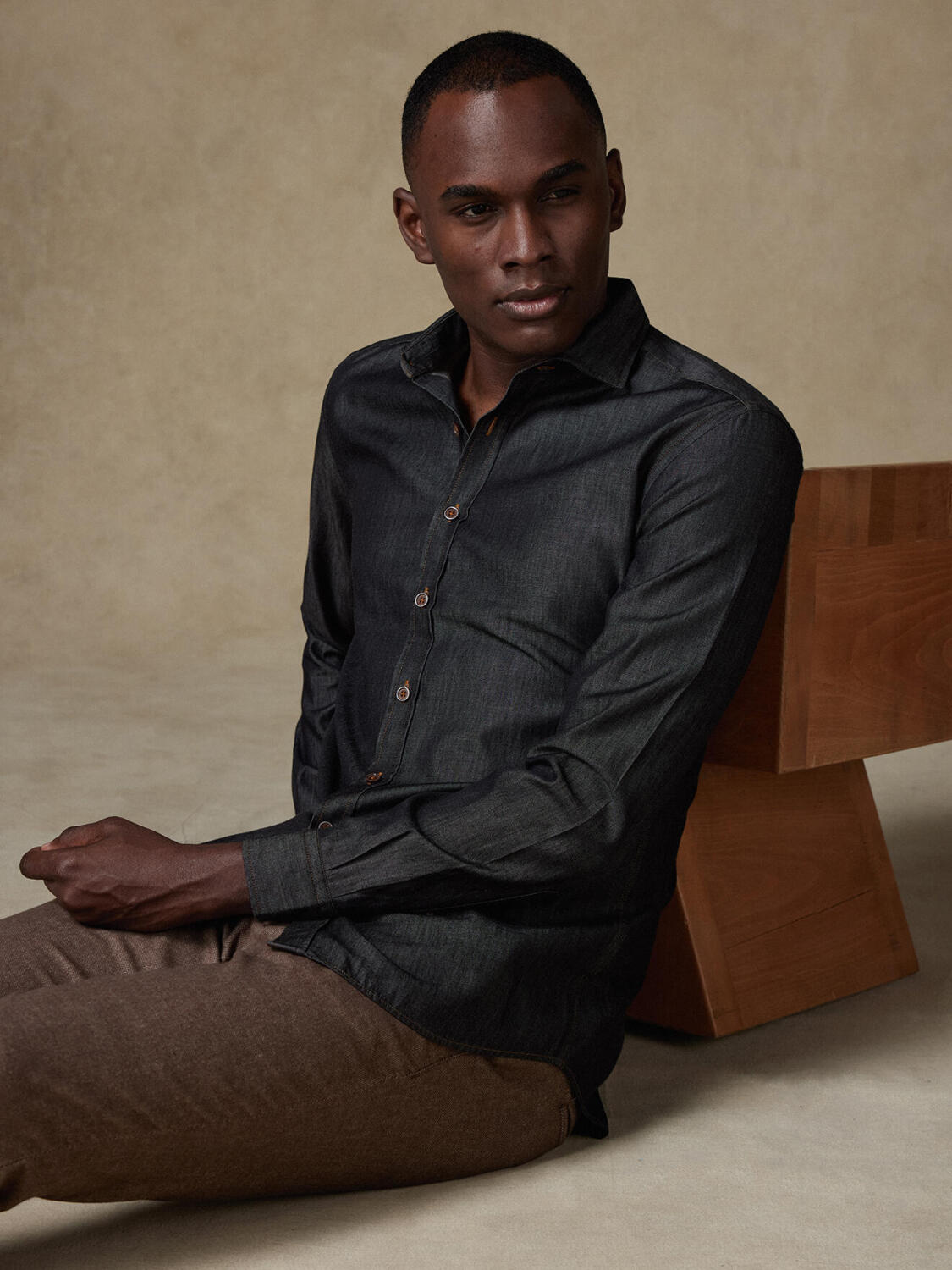 Joey Carbon Denim Hemd