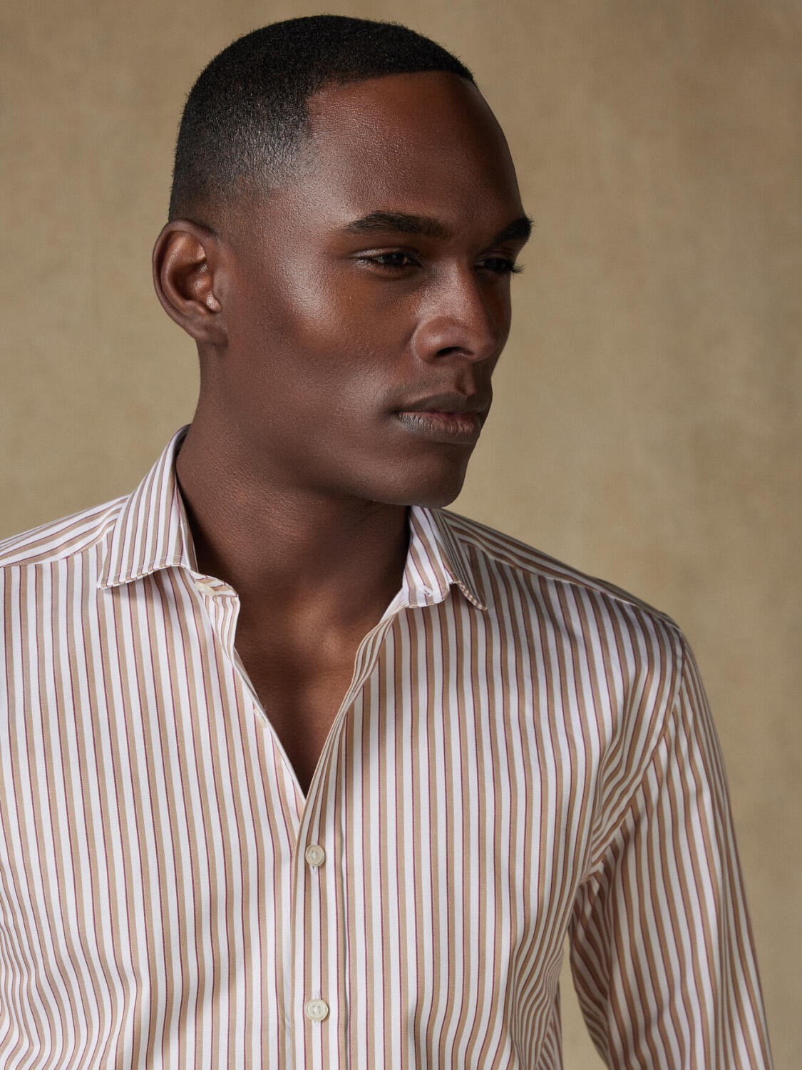 Camisa Kenneth Beige Rayas