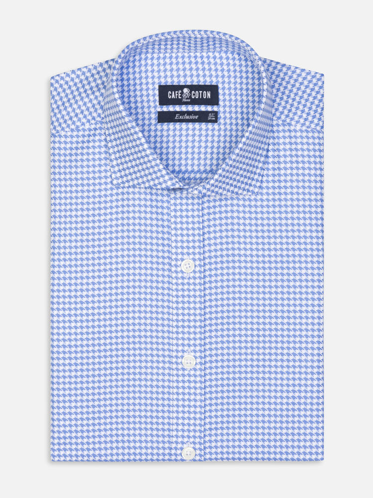 Camisa Leelan, celeste texturizada