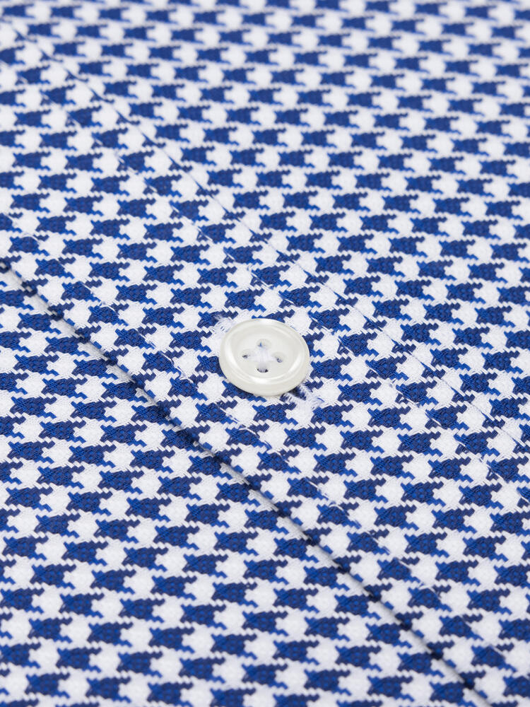 Camisa Leelan, Azul marino texturizada