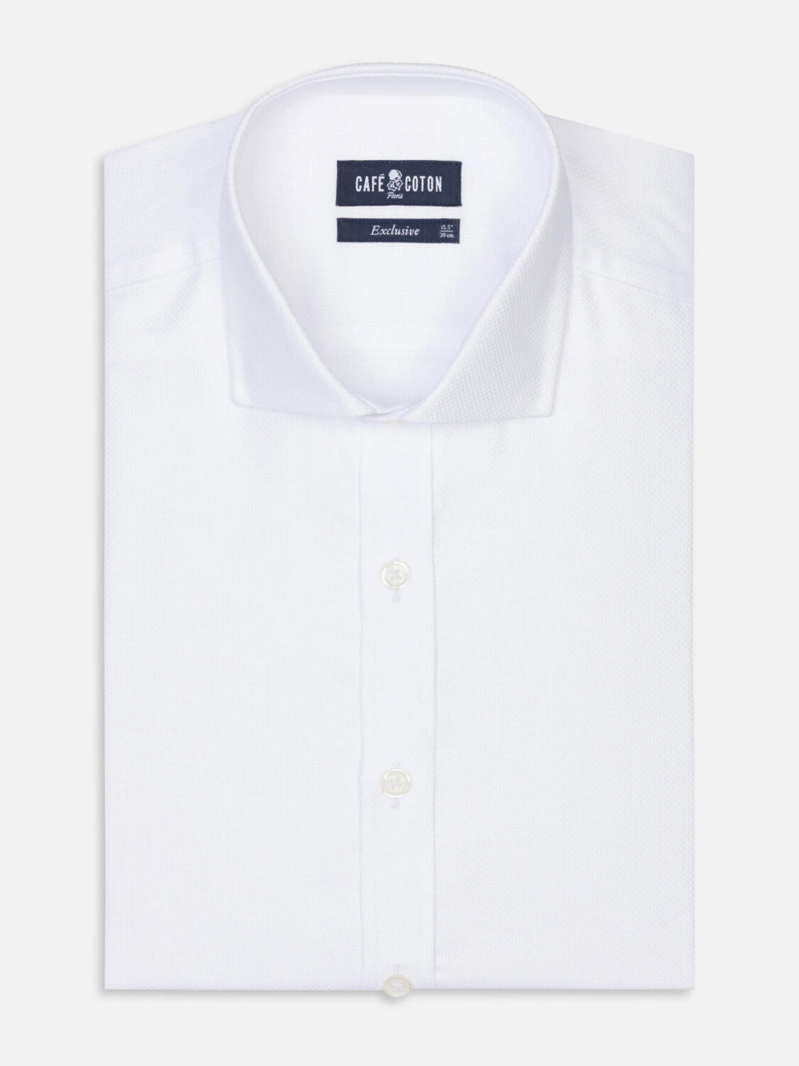 Chemise Leelan textur&eacute;e blanche