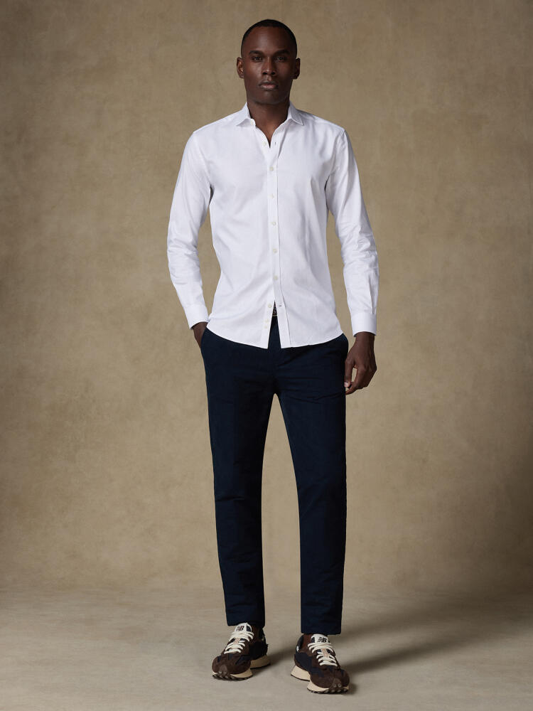 Leelan white textured Shirt