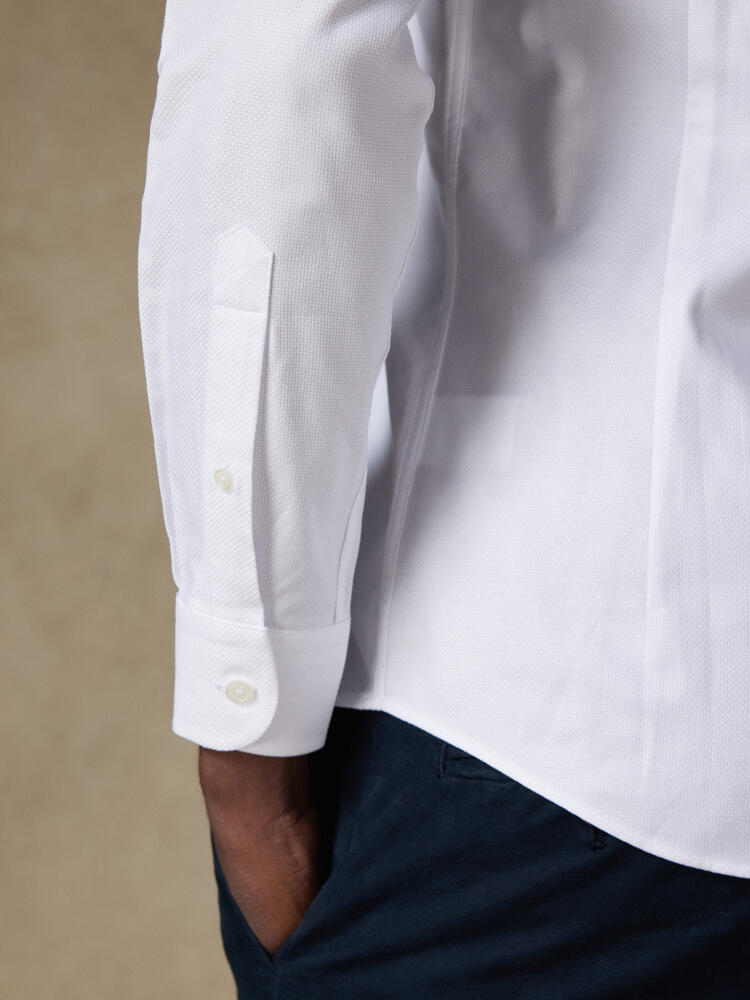 Leelan white textured Shirt