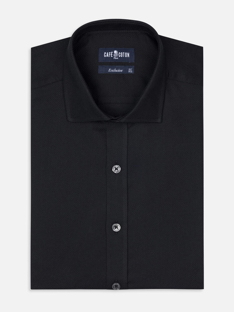 Chemise Leelan texturée noire