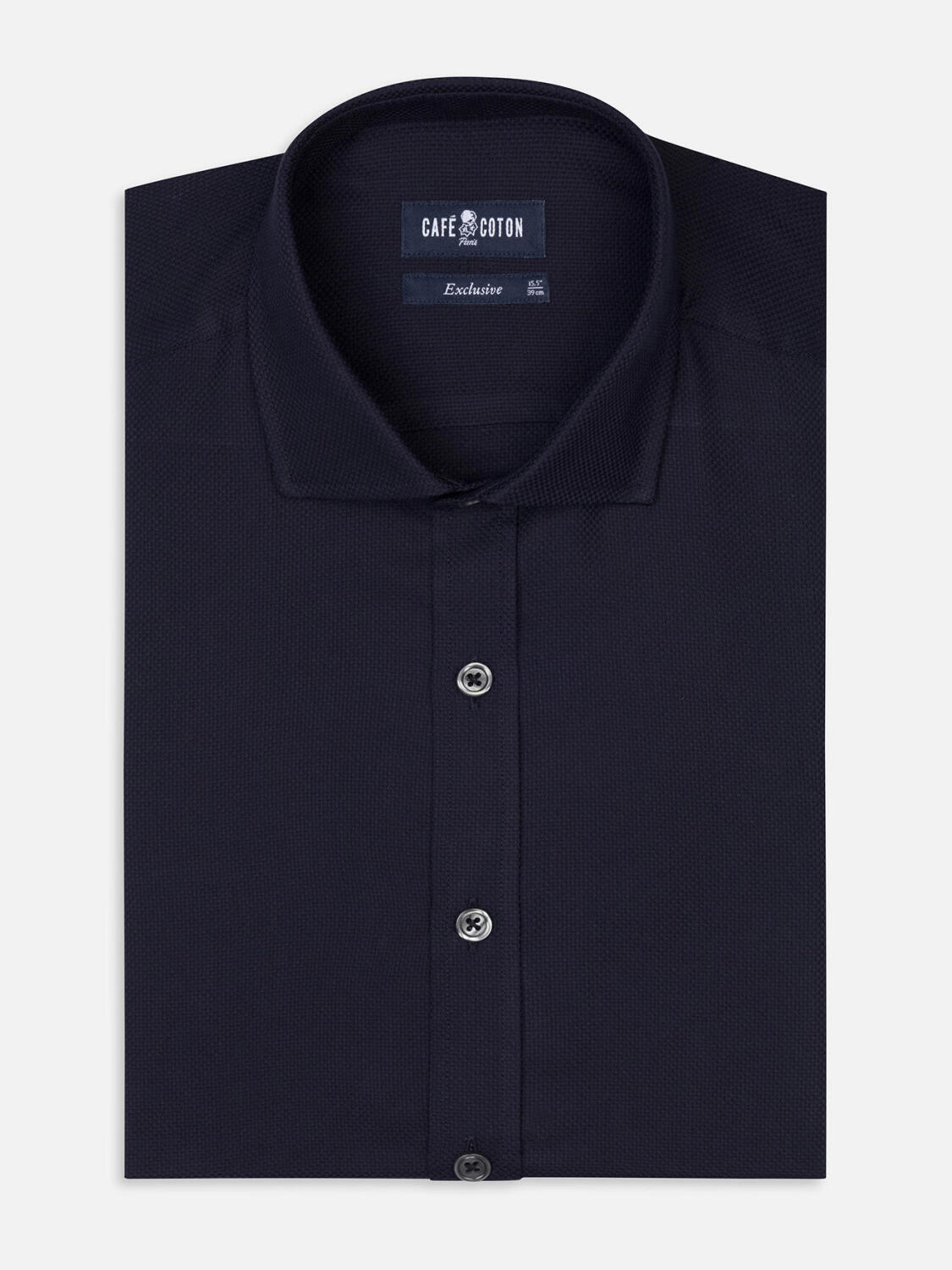 Leelan navy texturiertes Hemd