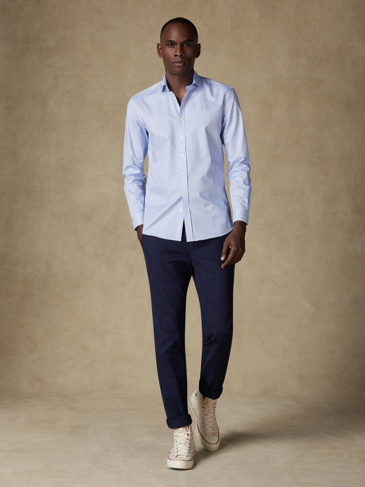 Overhemd Lenny met ruitjes blauw