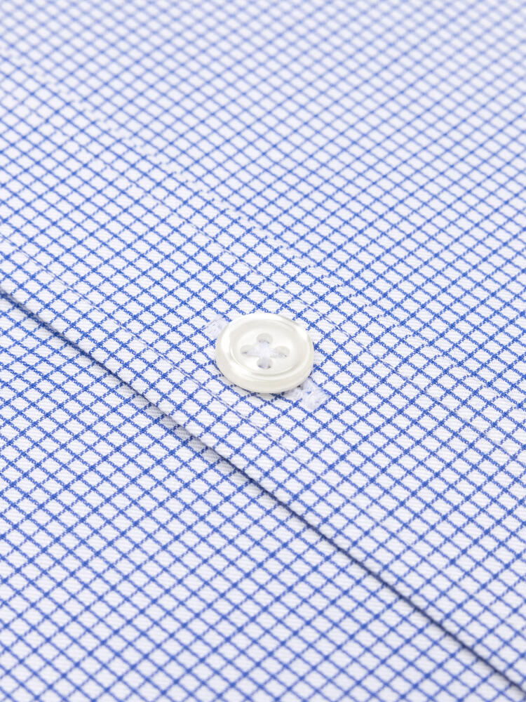 Overhemd Lenny met ruitjes blauw