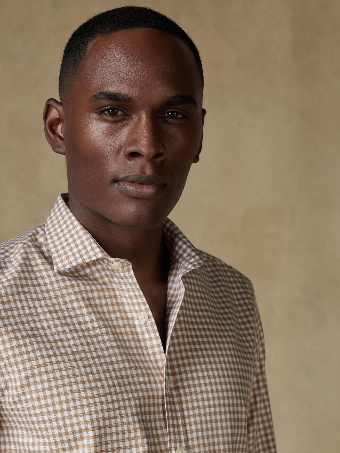 Lucas beige check shirt