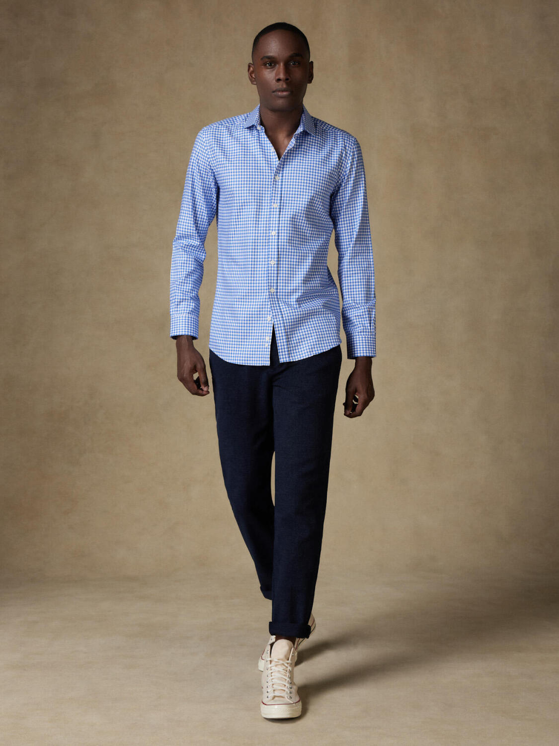 Chemise Lucas à carreaux bleu