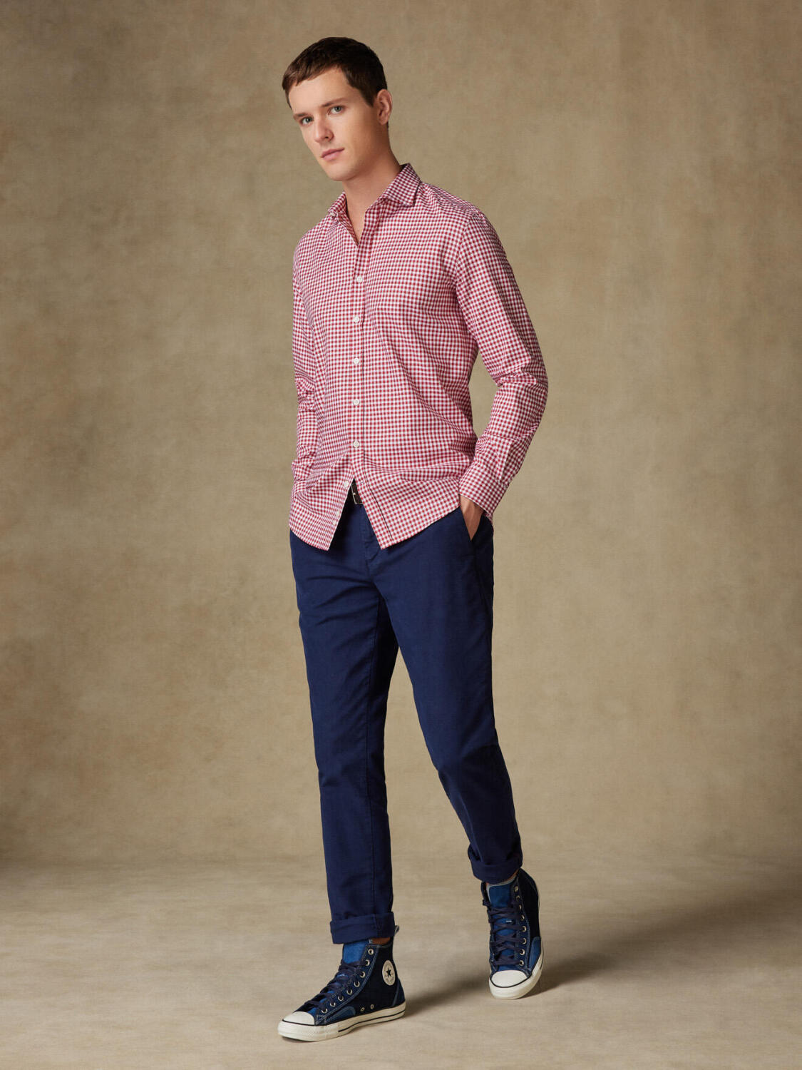Lucas rood geruit overhemd