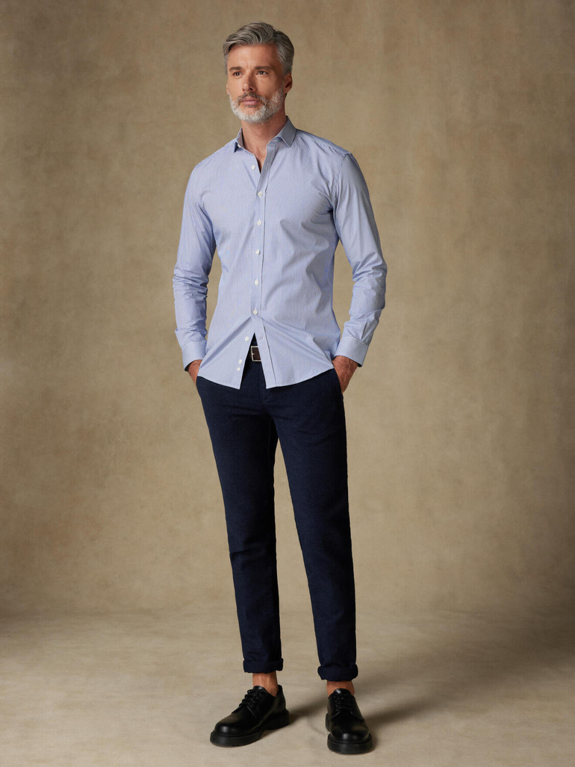 Chemise Matteo à rayures marine