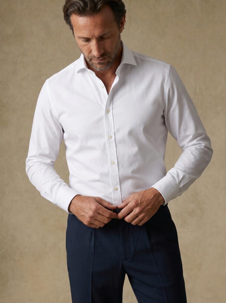 Camicia Meadow bianca in cotone e Tencel