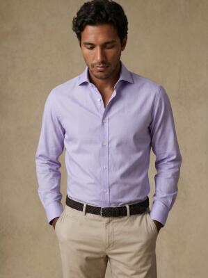 Camicia Meadow lilla in cotone e Tencel